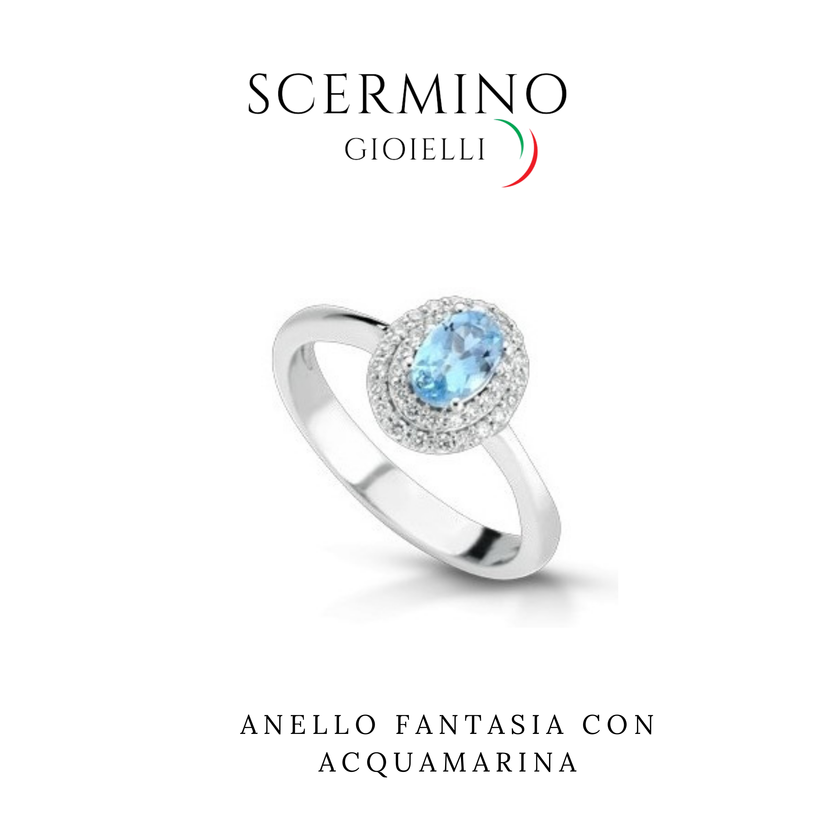 Anello di fidanzamento con acquamarina